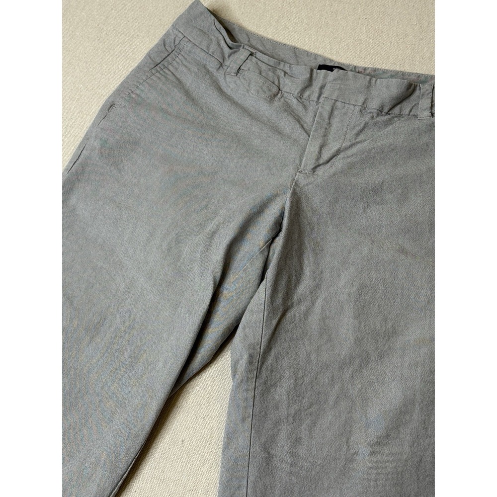 GAP Women's Stretch Curvy Fit‎ Capri Cropped Gray Chino Pants Size 6